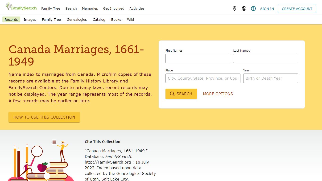 Canada Marriages, 1661-1949 • FamilySearch